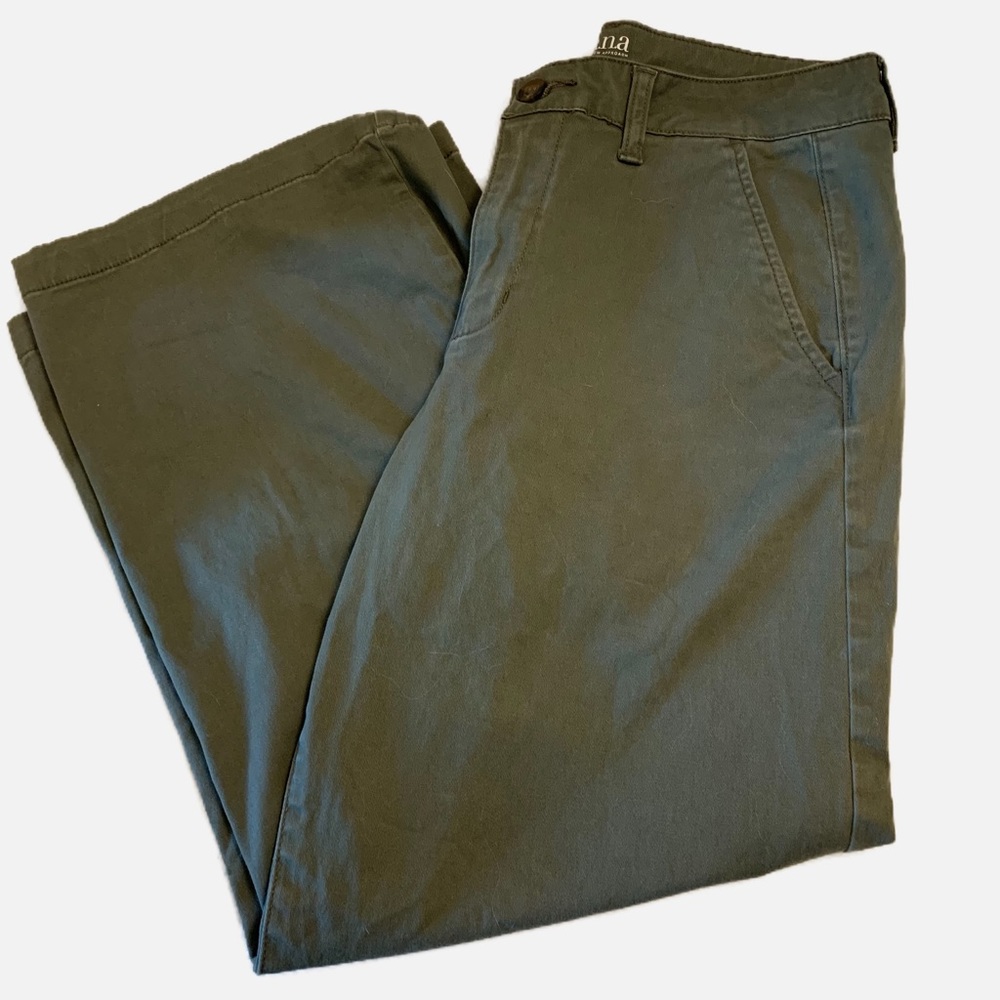 A.N.A. Casual crop pants.  Olive, 98% cotton, pre-owned, size 6.